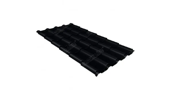 Металлочерепица камея 0,45 Drap RAL 9005 черный купить в Усть-Куте