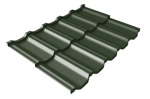Металлочерепица модульная Квинта Uno Grand Line c 3D резом 0,5 GreenСoat Pural RR 11 темно-зеленый (RAL 6020 хромовая зелень) купить в Усть-Куте