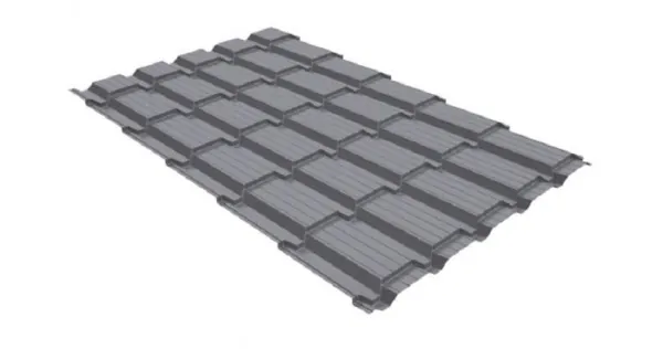 Металлочерепица GL квадро профи 0,5 Satin RAL 7004 сигнальный серый купить в Усть-Куте