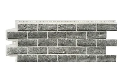 Фасадная панель Grand Line Состаренный кирпич Элит гранит, ШОВ белый
