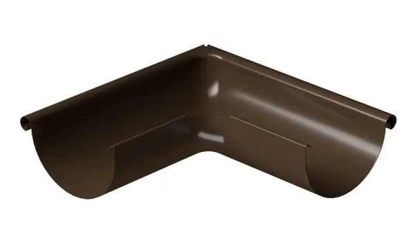 Угол внешний 90° D125 Döcke STAL PREMIUM Каштан, (RAL 8017) купить в Усть-Куте