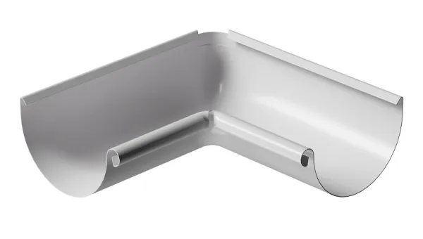 Угол внутренний 90° D125 Döcke STAL PREMIUM Пломбир, (RAL 9010) купить в Усть-Куте