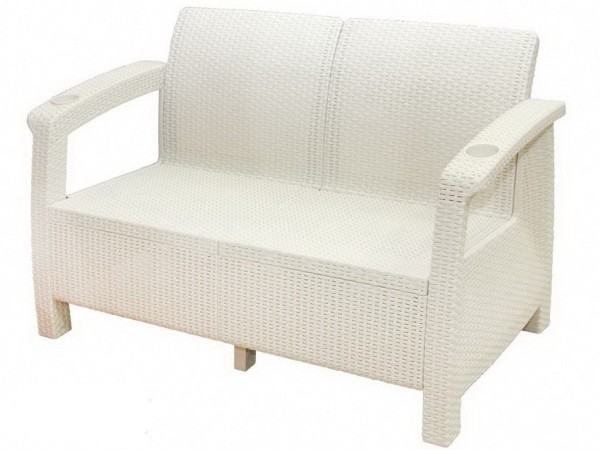 Двухместный диван Yalta Sofa Seаt белый купить в Усть-Куте