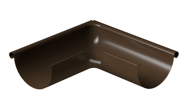 Угол внешний 90° D125 Döcke STAL PREMIUM Каштан, (RAL 8017) купить в Усть-Куте