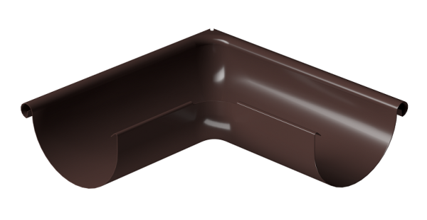 Угол внешний 90° D125 Döcke STAL PREMIUM Шоколад, (RAL 8019) купить в Усть-Куте