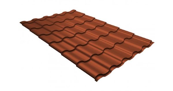 Металлочерепица кредо GL 0,5 GreenСoat Pural RR 750 кирпично-красный (RAL 8004 терракота) купить в Усть-Куте