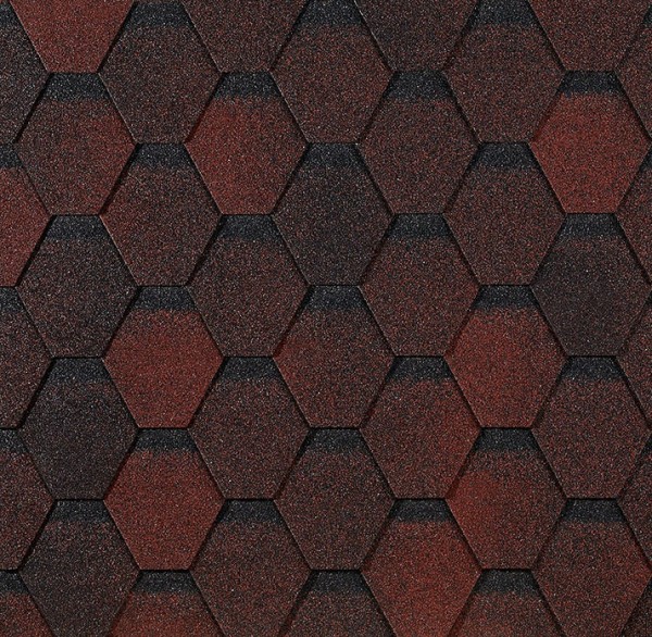 Гибкая черепица EURASIA Docke, Коллекция ШЕСТИГРАННИК Красный купить в Усть-Куте