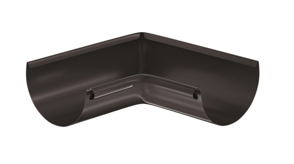 Водосток Aquasistem, система 125x90 - Угол желоба, внутренний 90° RR 32 Тёмно-Коричневый купить в Усть-Куте