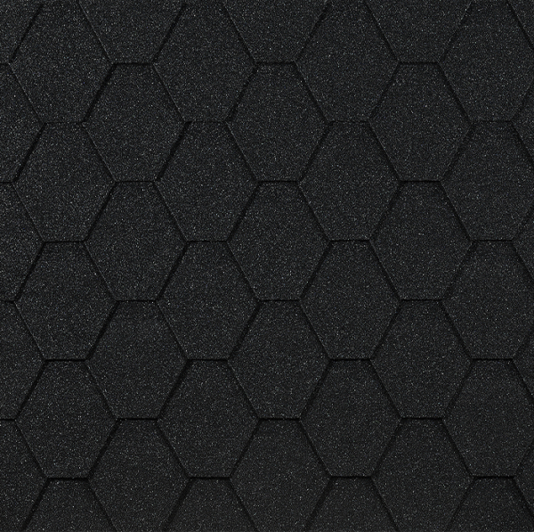 Гибкая черепица EURASIA Docke, Коллекция ШЕСТИГРАННИК Чёрный купить в Усть-Куте