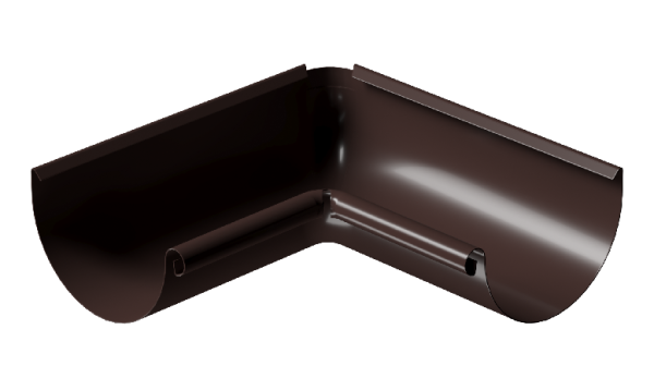 Угол внутренний 90° D125 Döcke STAL PREMIUM Шоколад, (RAL 8019) купить в Усть-Куте