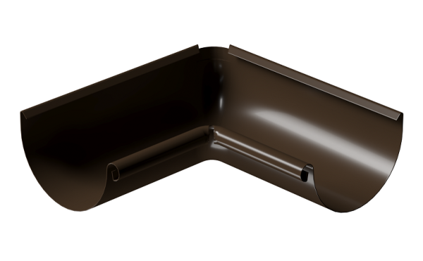 Угол внутренний 90° D125 Döcke STAL PREMIUM Каштан, (RAL 8017) купить в Усть-Куте