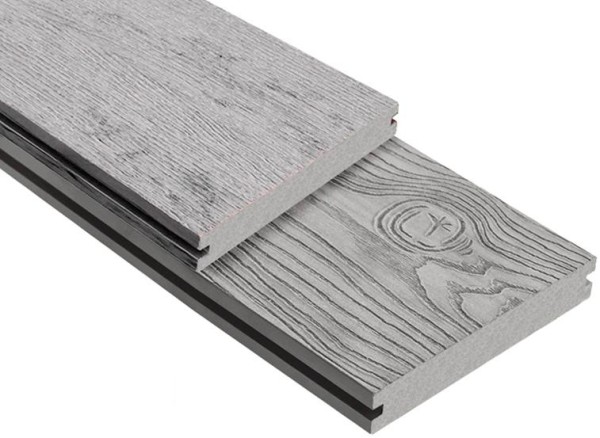 Террасная доска ДПК Outdoor 3D полнотелая STORM/OCEAN GREY серая микс купить в Усть-Куте