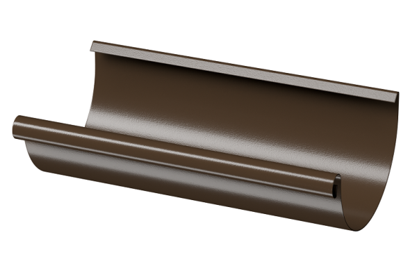 Желоб полукруглый D125 3 м Döcke STAL PREMIUM Каштан, (RAL 8017) купить в Усть-Куте