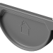 Заглушка желоба D125 Döcke STAL PREMIUM Графит, (RAL 7024) купить в Усть-Куте