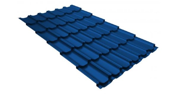 Металлочерепица квинта плюс GL 0,5 Satin RAL 5005 сигнальный синий купить в Усть-Куте