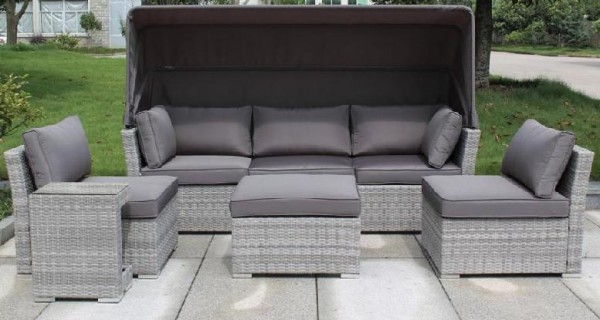 Диван-Трансформер AFINA плетеный из иск. ротанга AFM-320G Grey купить в Усть-Куте