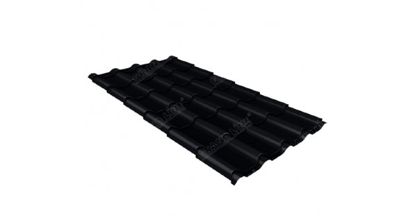 Металлочерепица камея 0,45 Drap RAL 9005 черный купить в Усть-Куте