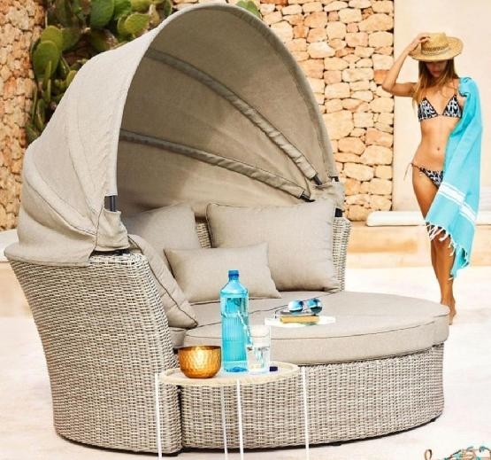 Диван-Трансформер AFINA плетеный из иск. ротанга AFM-325 Beige купить в Усть-Куте