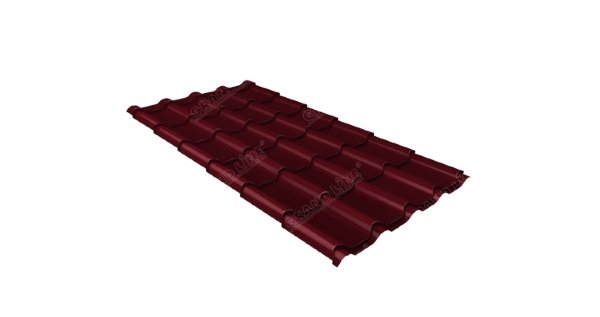 Металлочерепица камея 0,45 Drap RAL 3005 красное вино купить в Усть-Куте