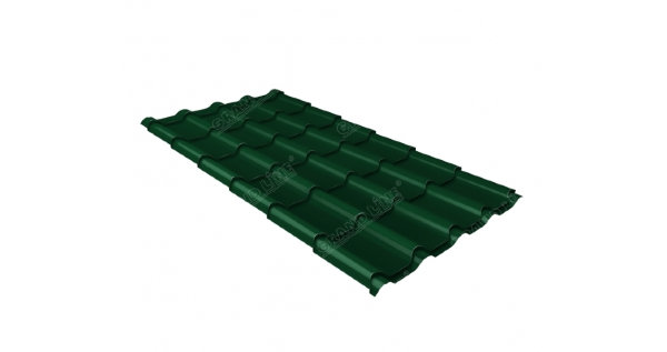 Металлочерепица камея 0,45 Drap RAL 6005 зеленый мох купить в Усть-Куте