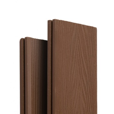 Террасная доска Ecodecking Экстра 3D полнотелая Шоколад