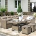 Комплект мебели AFINA плетеной из иск. ротанга AFM-307B Beige купить в Усть-Куте