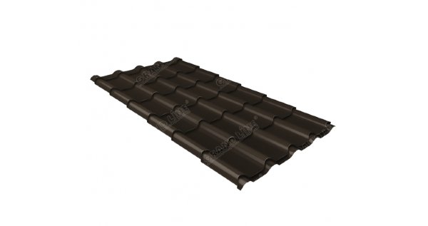Металлочерепица камея GL 0,5 GreenCoat Pural matt RR 32 темно-коричневый (RAL 8019 серо-коричневый) купить в Усть-Куте