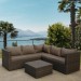 Комплект мебели AFINA плетеной из иск. ротанга YR825A Brown/Beige купить в Усть-Куте