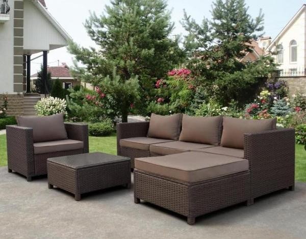 Комплект мебели AFINA плетеной из иск. ротанга YR821A Brown/Beige купить в Усть-Куте