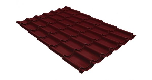 Металлочерепица классик GL 0,5 Quarzit lite RAL 3005 красное вино купить в Усть-Куте