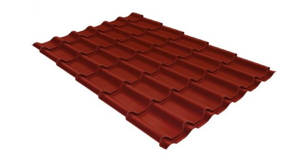 Металлочерепица классик GL 0,5 Velur20 RAL 3009 оксидно-красный купить в Усть-Куте