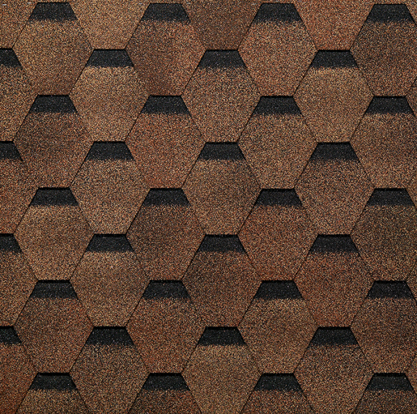 Гибкая черепица EURASIA Docke, Коллекция ШЕСТИГРАННИК Светло-коричневый купить в Усть-Куте