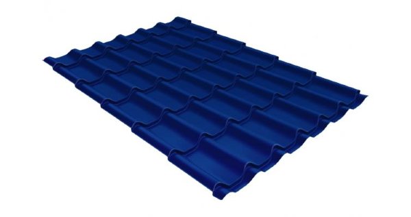 Металлочерепица классик 0,5 Satin RAL 5005 сигнальный синий купить в Усть-Куте