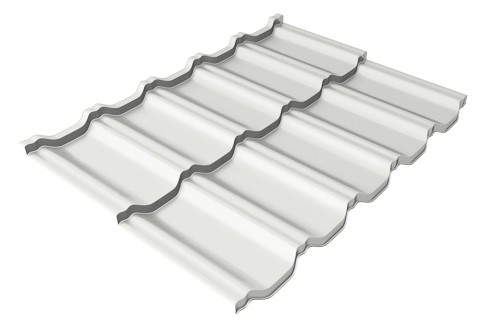 Металлочерепица модульная Квинта Uno Grand Line c 3D резом 0,5 Satin RAL 9003 сигнальный белый купить в Усть-Куте