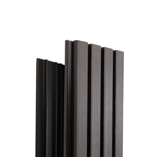 Фасадная доска Ecodecking Техно реечная 200х26х3000 Графит купить в Усть-Куте