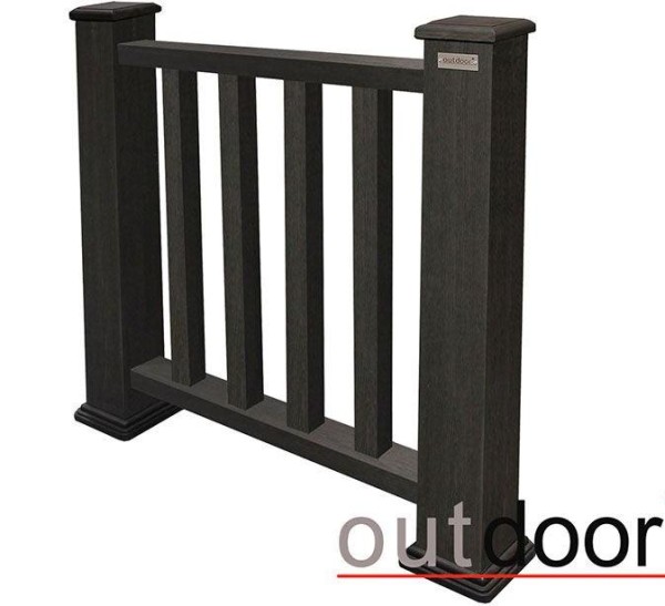 Ограждение из ДПК Outdoor Классик 3D STORM чёрный купить в Усть-Куте