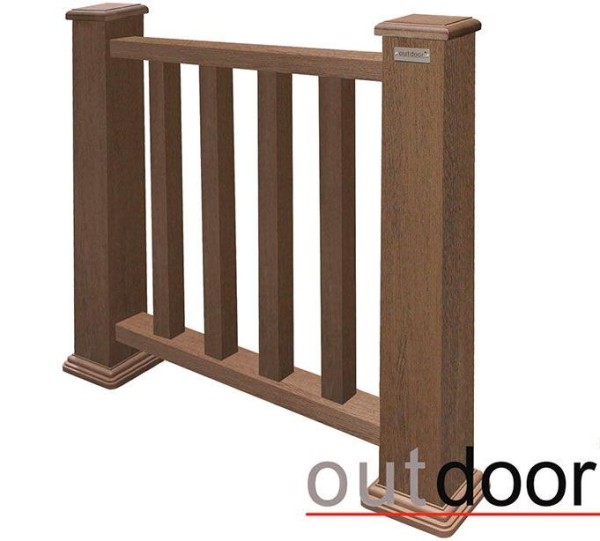 Ограждение из ДПК Outdoor Классик 3D STORM коричневый микс купить в Усть-Куте