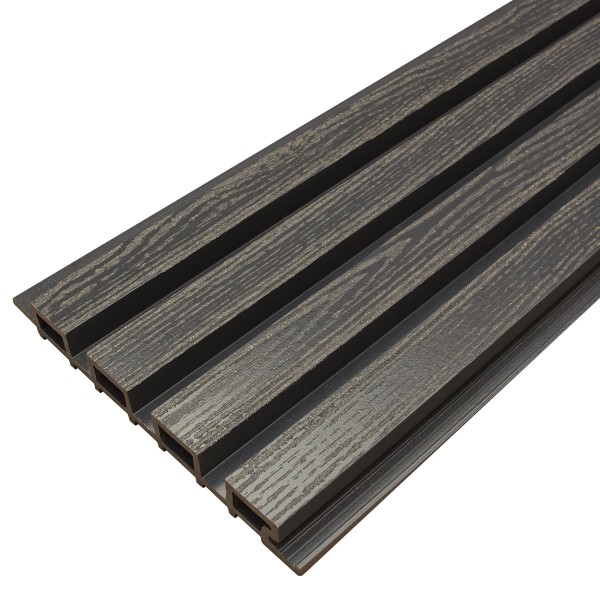 Фасадная доска из ДПК Faynag Wood Рейка Мокрый Асфальт купить в Усть-Куте