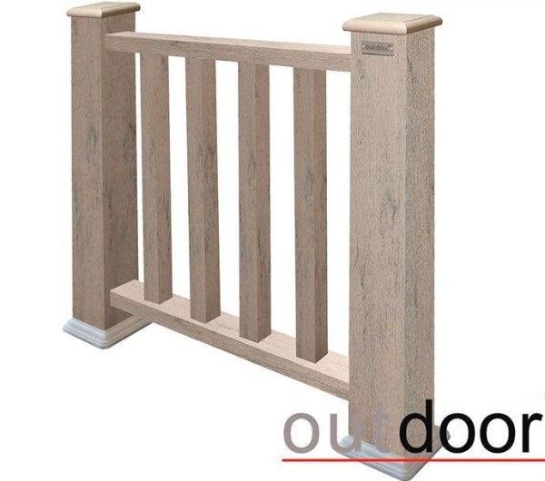 Ограждение из ДПК Outdoor Классик 3D STORM серый микс купить в Усть-Куте