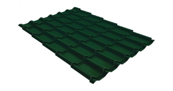Металлочерепица классик 0,5 Satin RAL 6005 зеленый мох купить в Усть-Куте