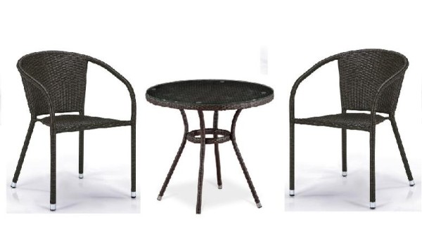 Комплект плетеной мебели AFINA из иск. ротанга Асоль-7 T282ANT/Y137C-W53 Brown 2Pcs купить в Усть-Куте