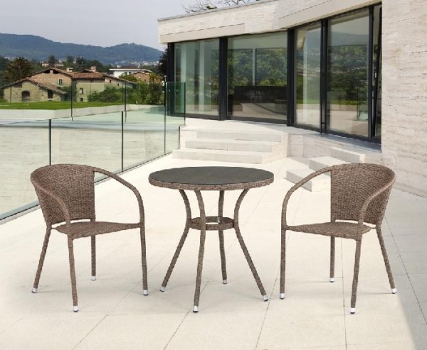 Комплект плетеной мебели AFINA из иск. ротанга T282ANT/Y137C-W56 Light Brown 2Pcs купить в Усть-Куте