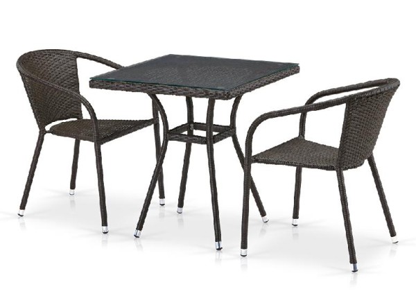 Комплект плетеной мебели AFINA из иск. ротанга T282BNT/Y137C-W53 Brown 2Pcs купить в Усть-Куте