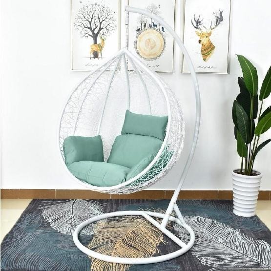 Кресло Подвесное из искусственного ротанга AFM-168A-L White/Green купить в Усть-Куте