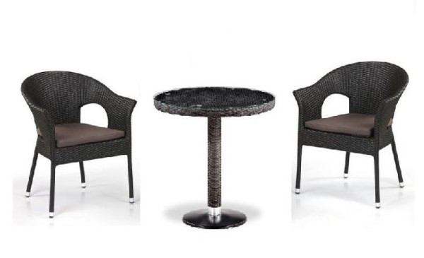 Комплект плетеной мебели AFINA из иск. ротанга T601/Y79A-W53 Brown 2Pcs купить в Усть-Куте