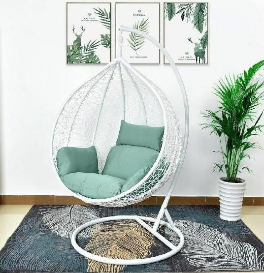 Кресло Подвесное из искусственного ротанга AFM-168A-XL White/Green купить в Усть-Куте