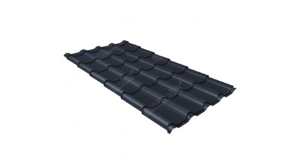 Металлочерепица камея 0,5 Satin RAL 7024 мокрый асфальт купить в Усть-Куте