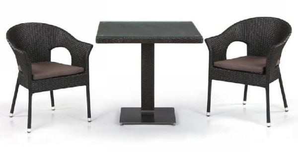 Комплект плетеной мебели AFINA из иск. ротанга T605SWT/Y79A-W53 Brown 2Pcs купить в Усть-Куте