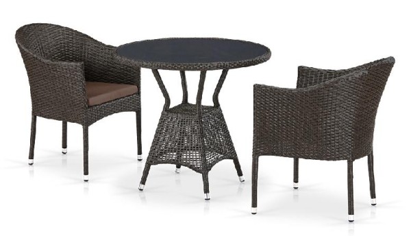 Комплект плетеной мебели AFINA из иск. ротанга T707ANS/Y350-W53 Brown 2Pcs купить в Усть-Куте