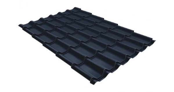 Металлочерепица классик 0,5 Satin RAL 7024 мокрый асфальт купить в Усть-Куте
